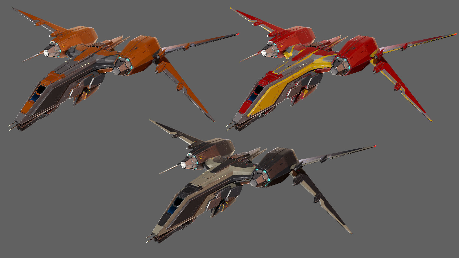 Space Fighter MK 1 Low-poly 3D model_12