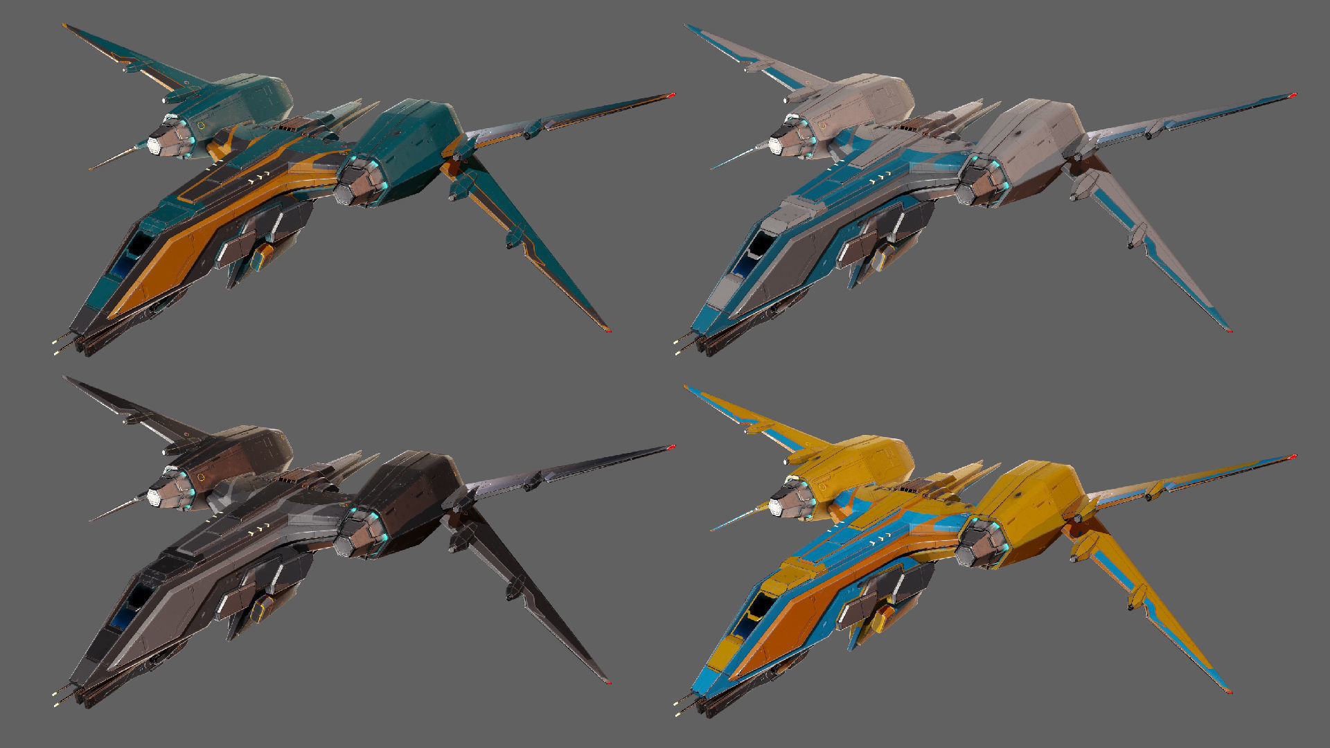 Space Fighter MK 1 Low-poly 3D model_11