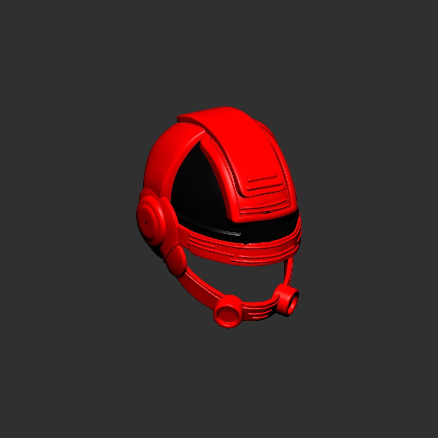 helmet high poly sculpt 3d printable  3D model_5