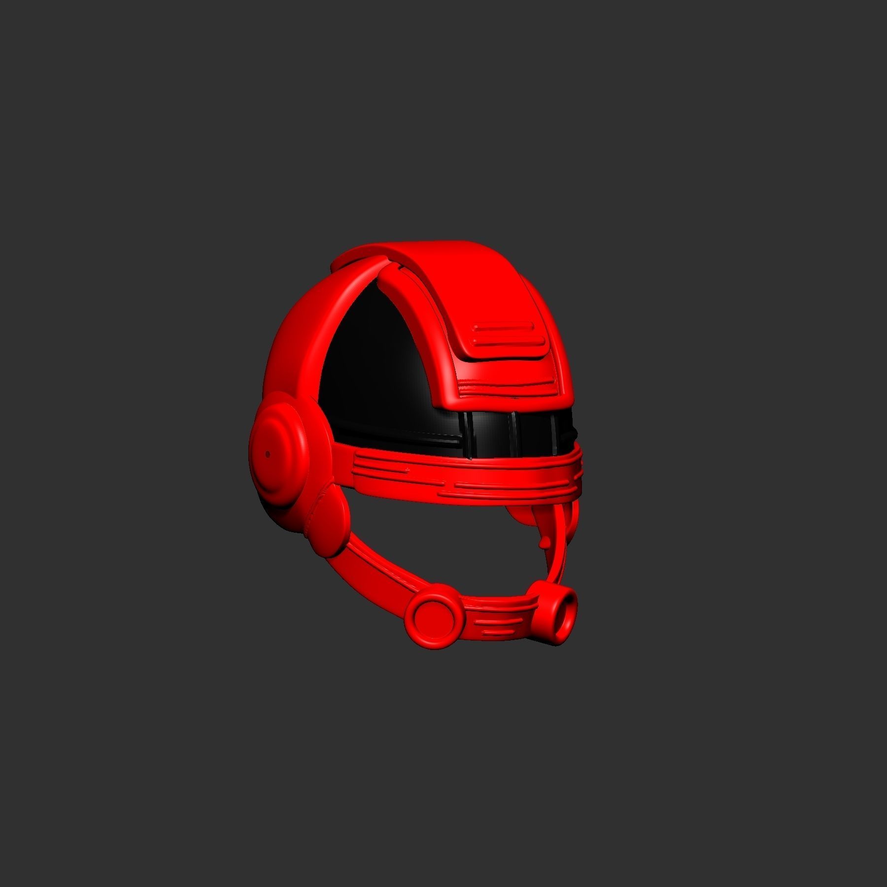 helmet high poly sculpt 3d printable  3D model_4