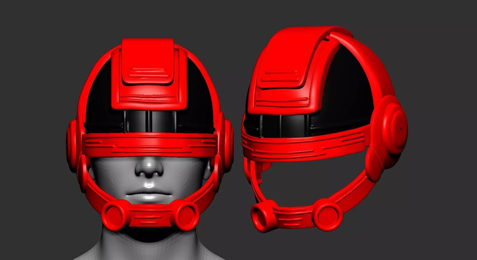 helmet high poly sculpt 3d printable  3D model_0