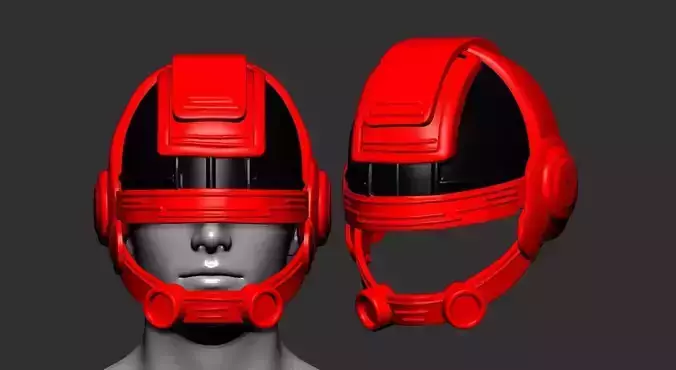 helmet high poly sculpt 3d printable 