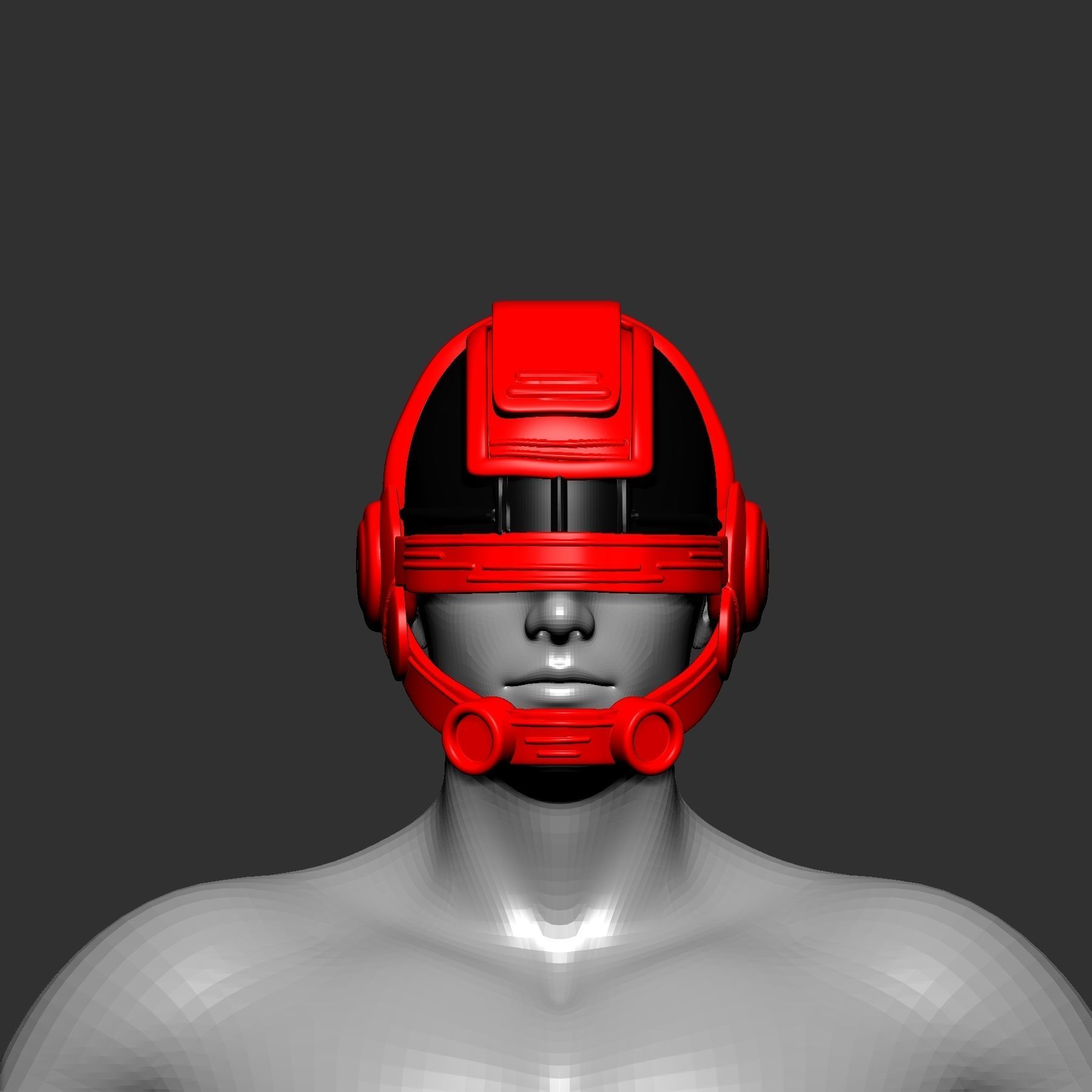 helmet high poly sculpt 3d printable  3D model_1