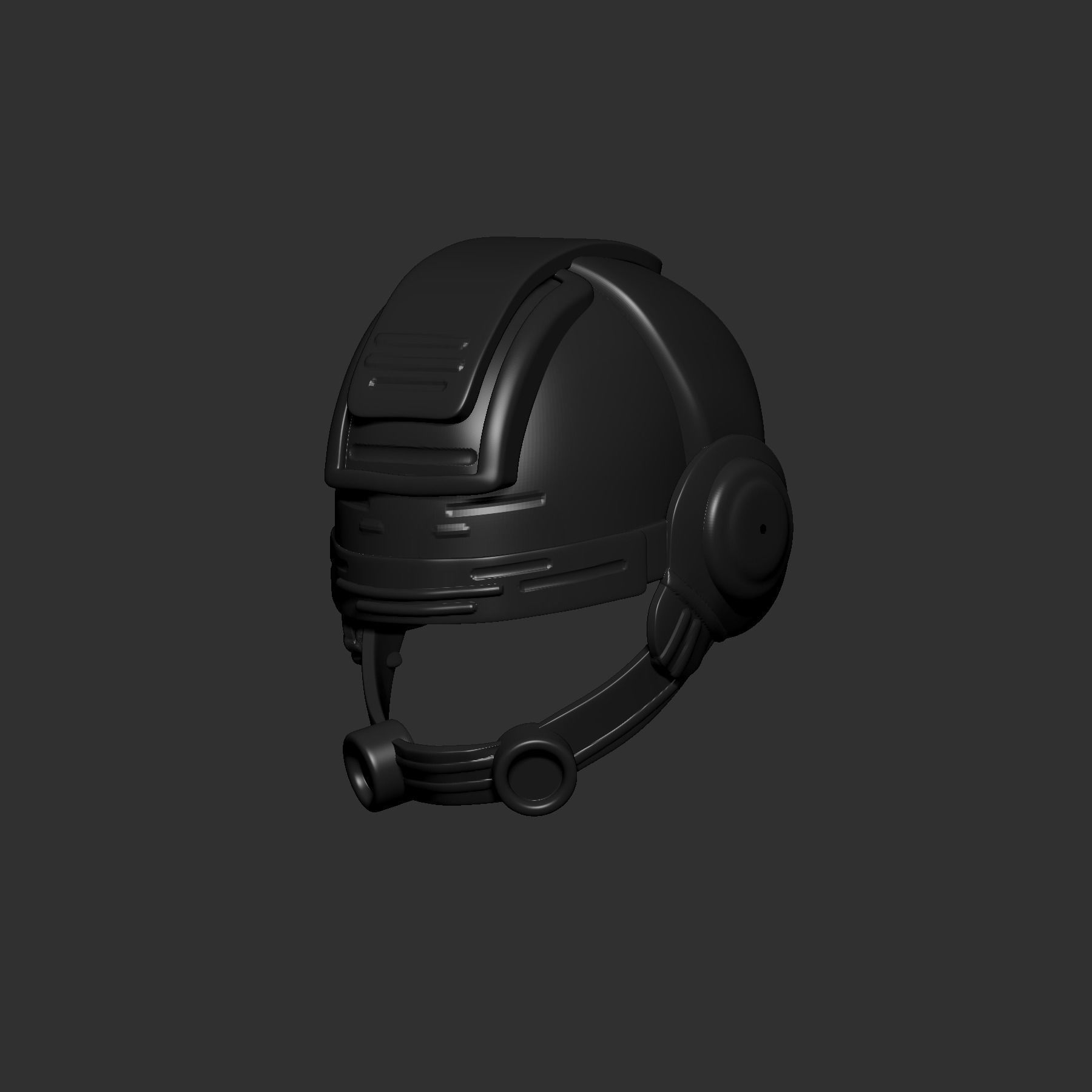 helmet high poly sculpt 3d printable 3D model_3
