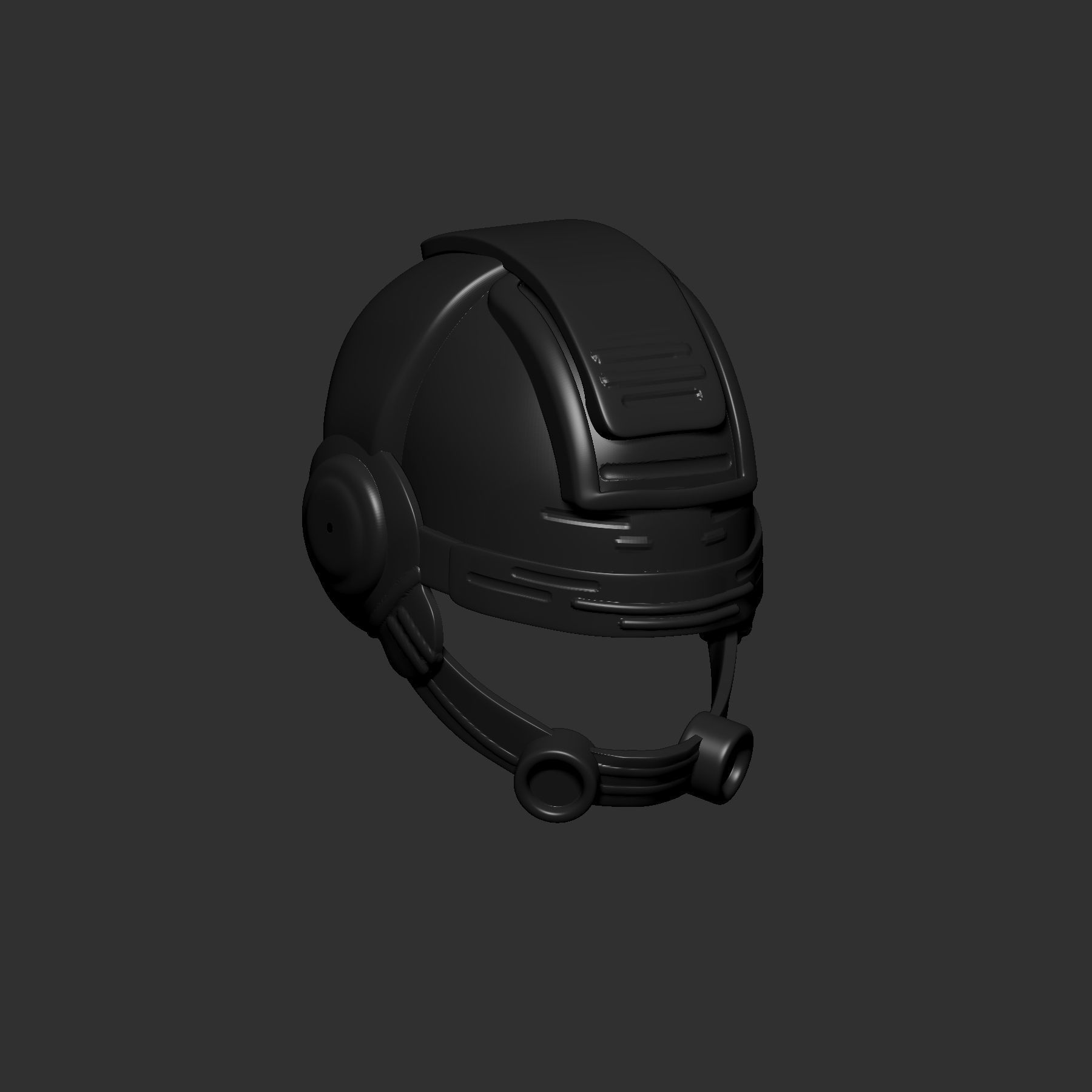 helmet high poly sculpt 3d printable 3D model_4