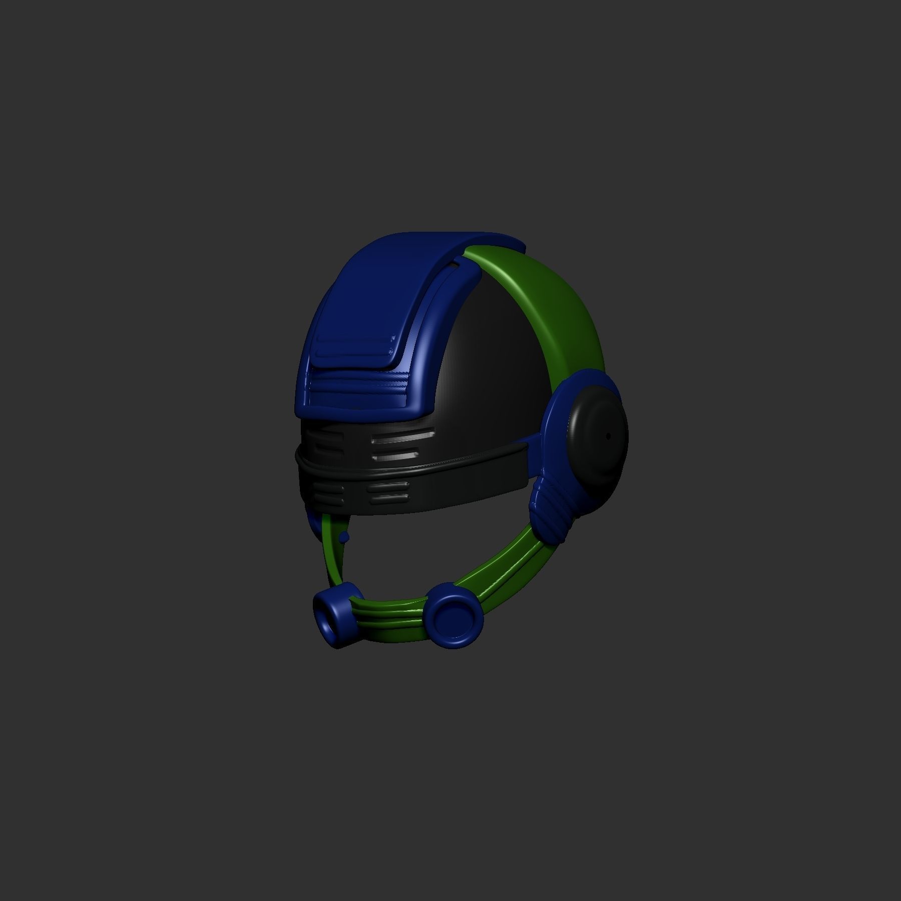 helmet high poly sculpt 3d printable 3D model_3