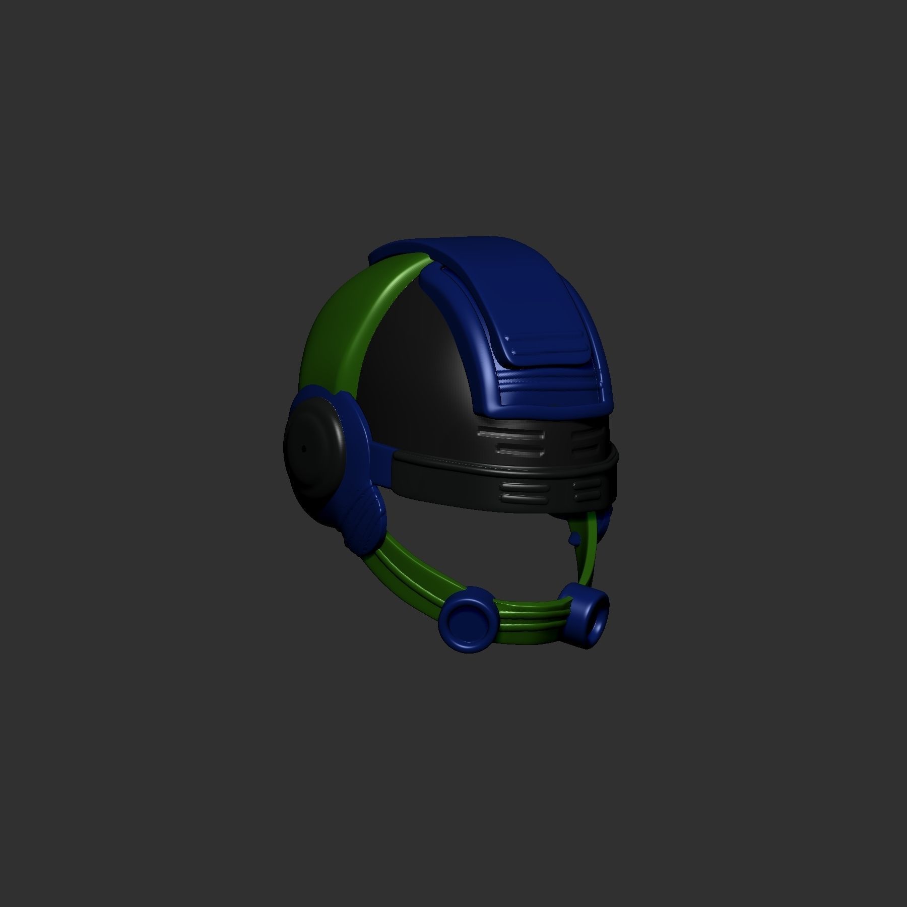 helmet high poly sculpt 3d printable 3D model_4