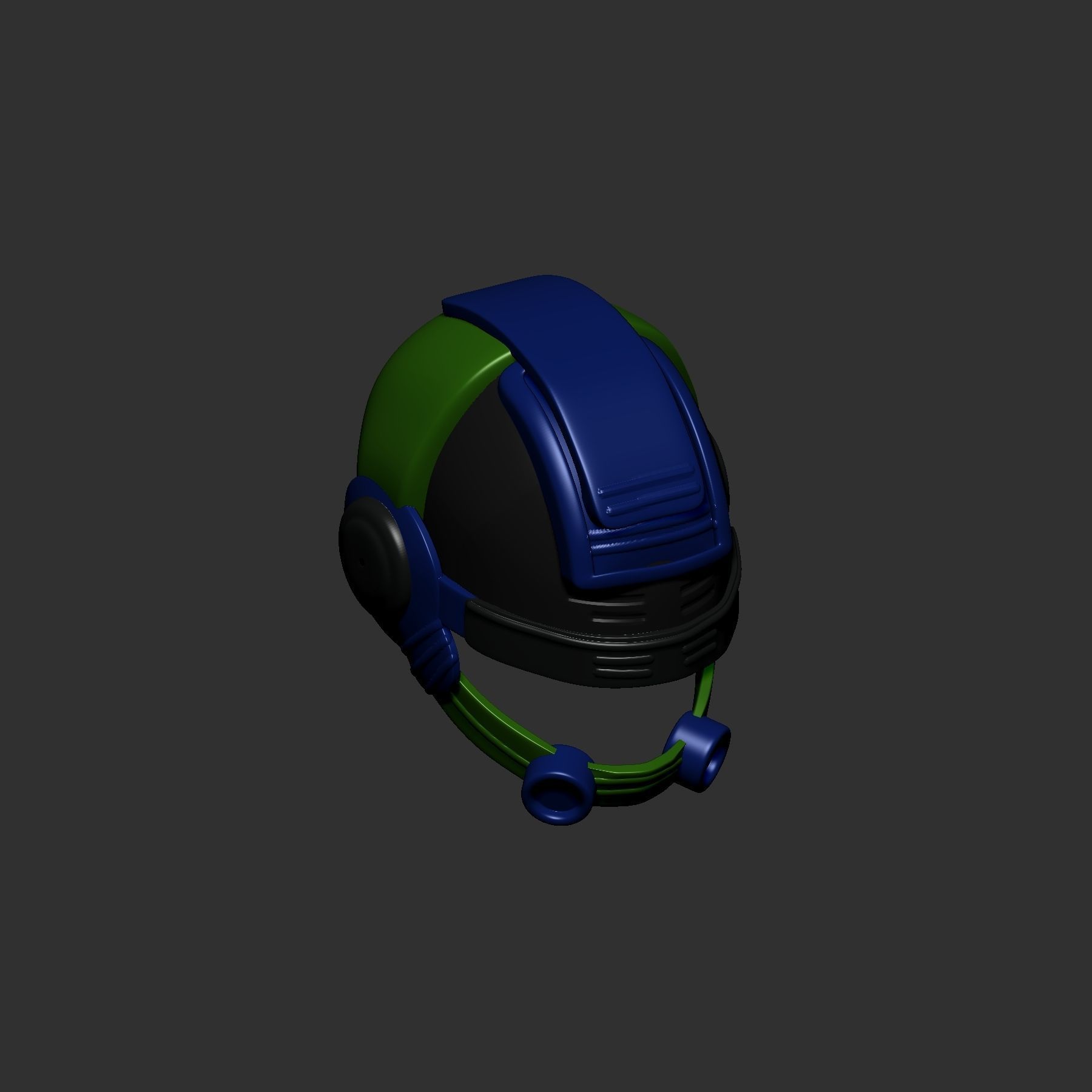 helmet high poly sculpt 3d printable 3D model_5