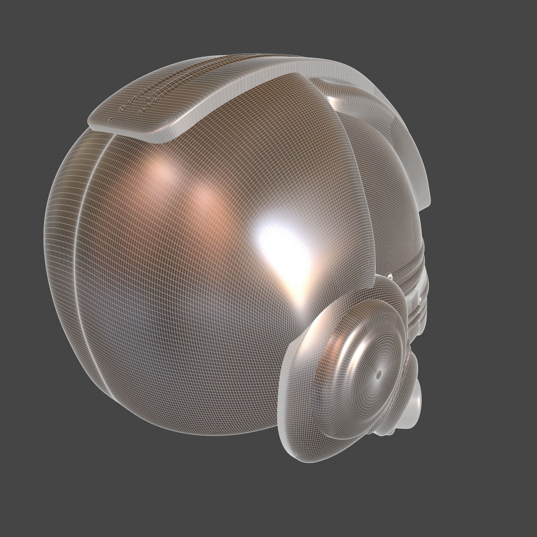 helmet high poly sculpt 3d printable 3D model_6