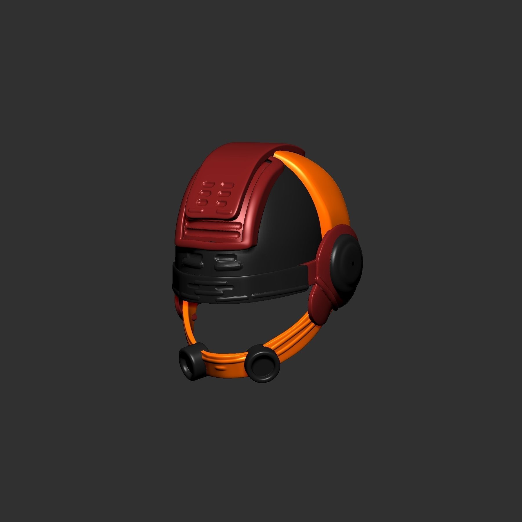 helmet high poly sculpt 3d printable 3D model_3