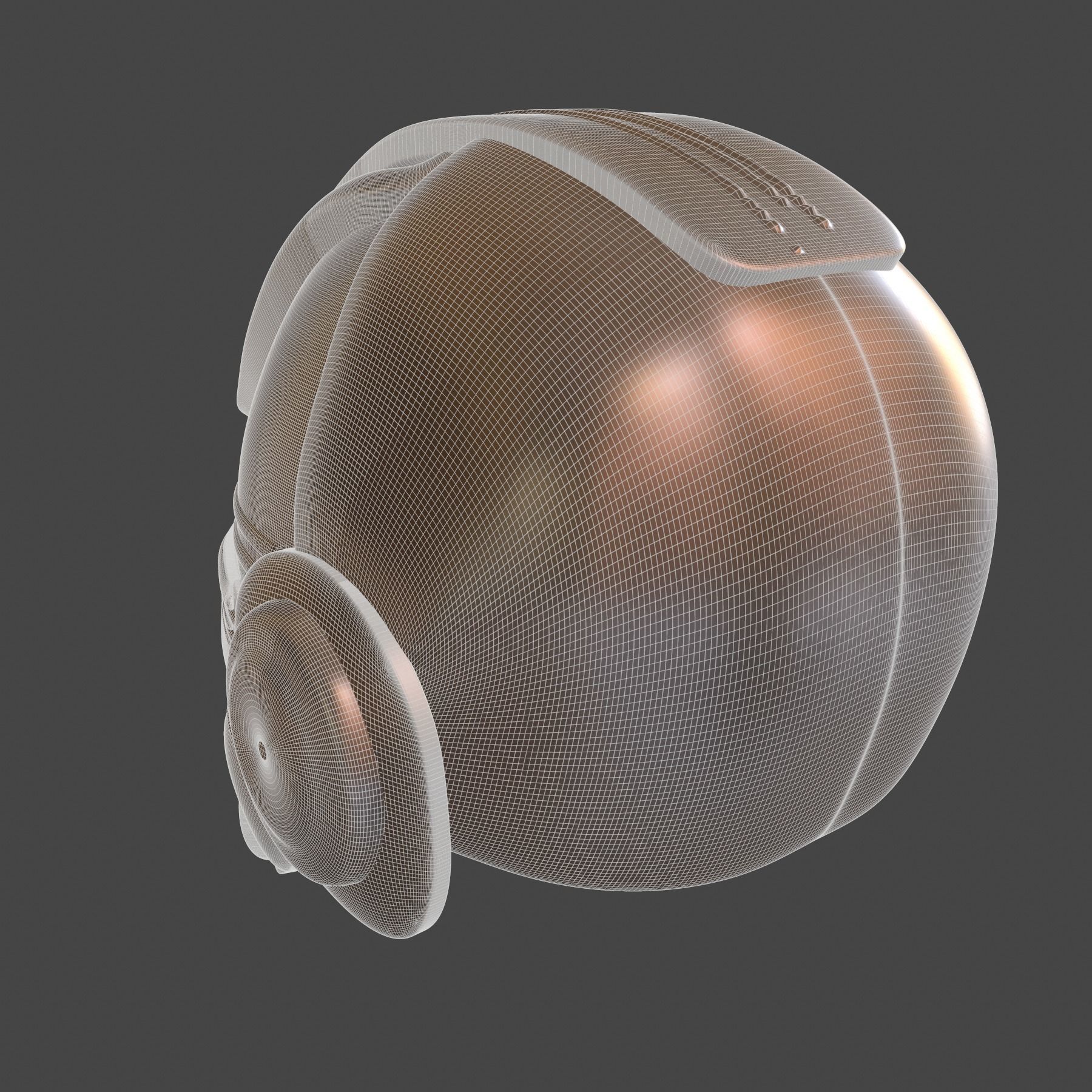 helmet high poly sculpt 3d printable 3D model_5