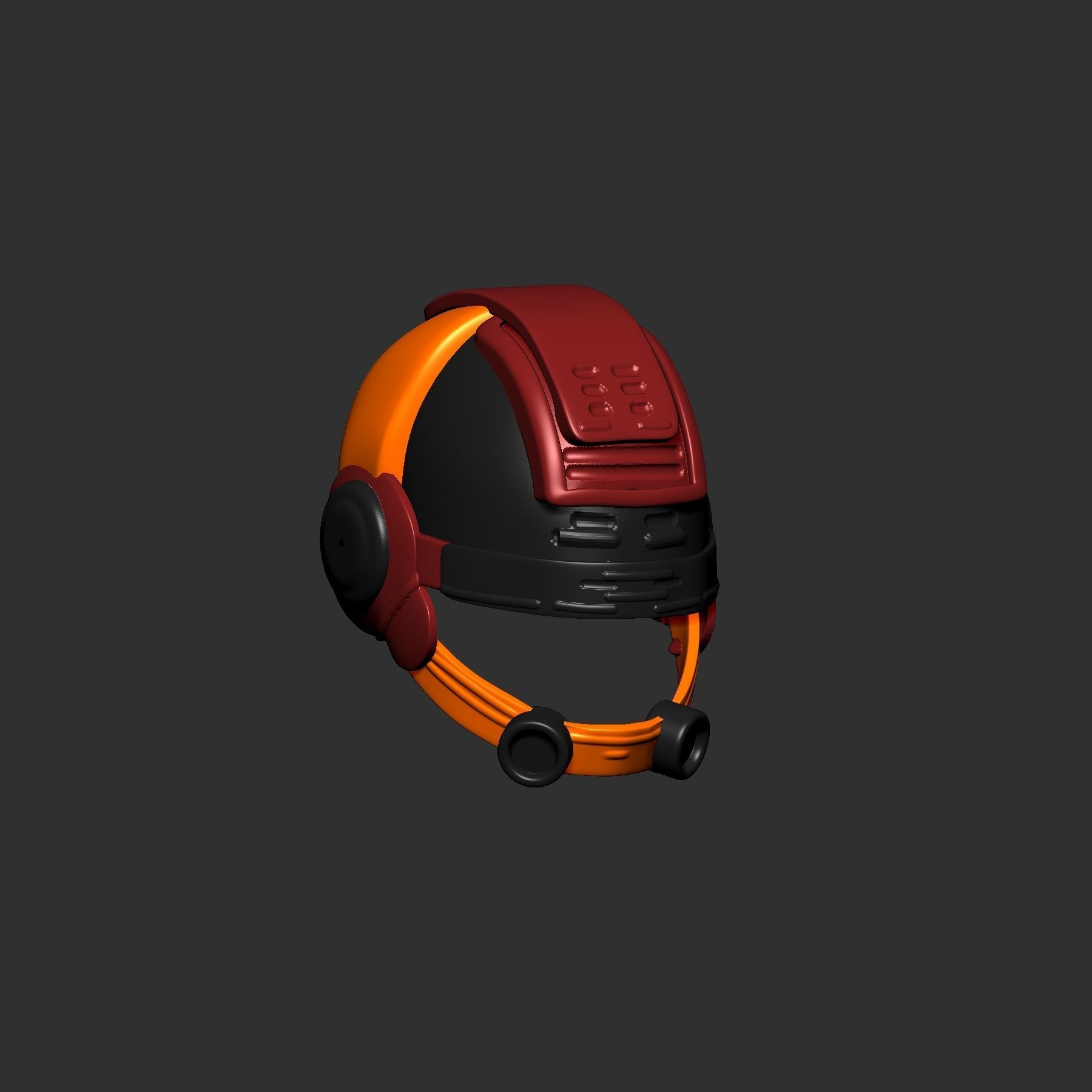 helmet high poly sculpt 3d printable 3D model_4