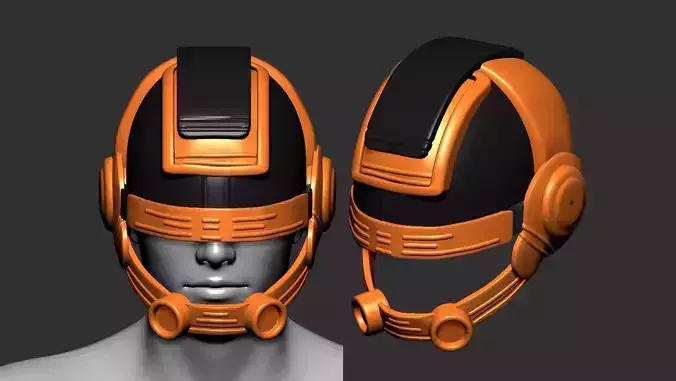 helmet high poly sculpt 3d printable 
