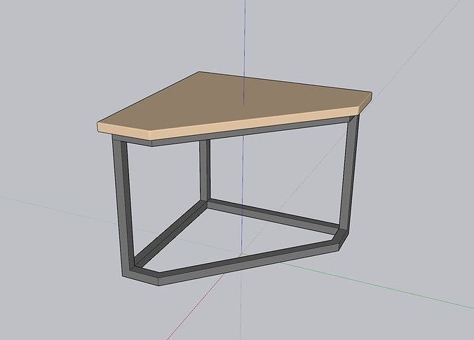 Corner Table Free low-poly 3D model