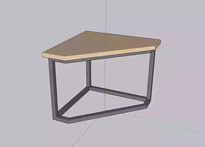Corner Table Free low-poly 3D model