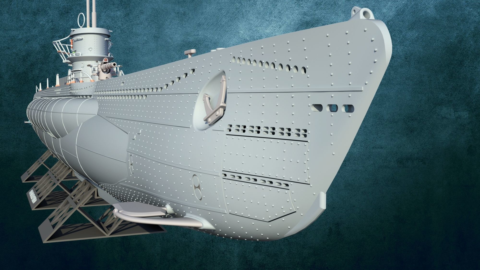 U-Boot TYP VII D 3D print model_1