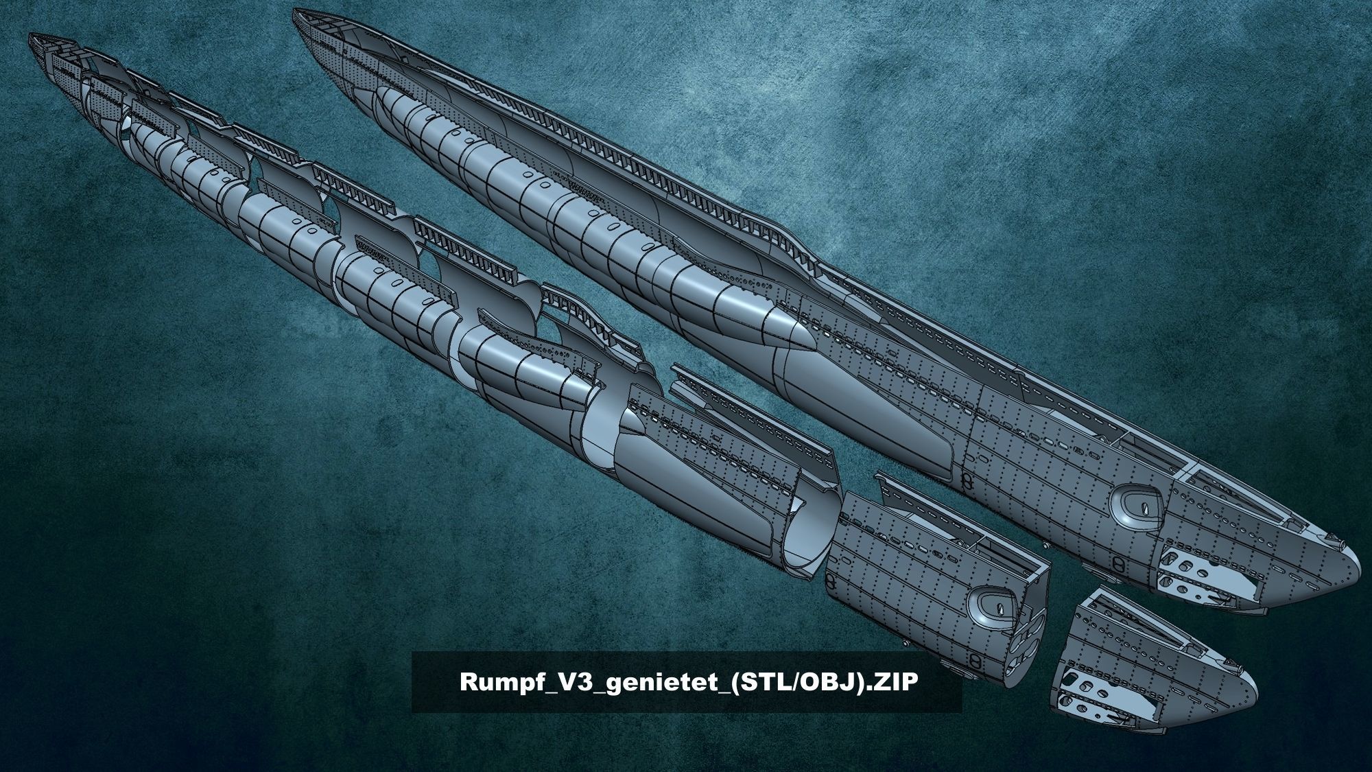 U-Boot TYP VII D 3D print model_21