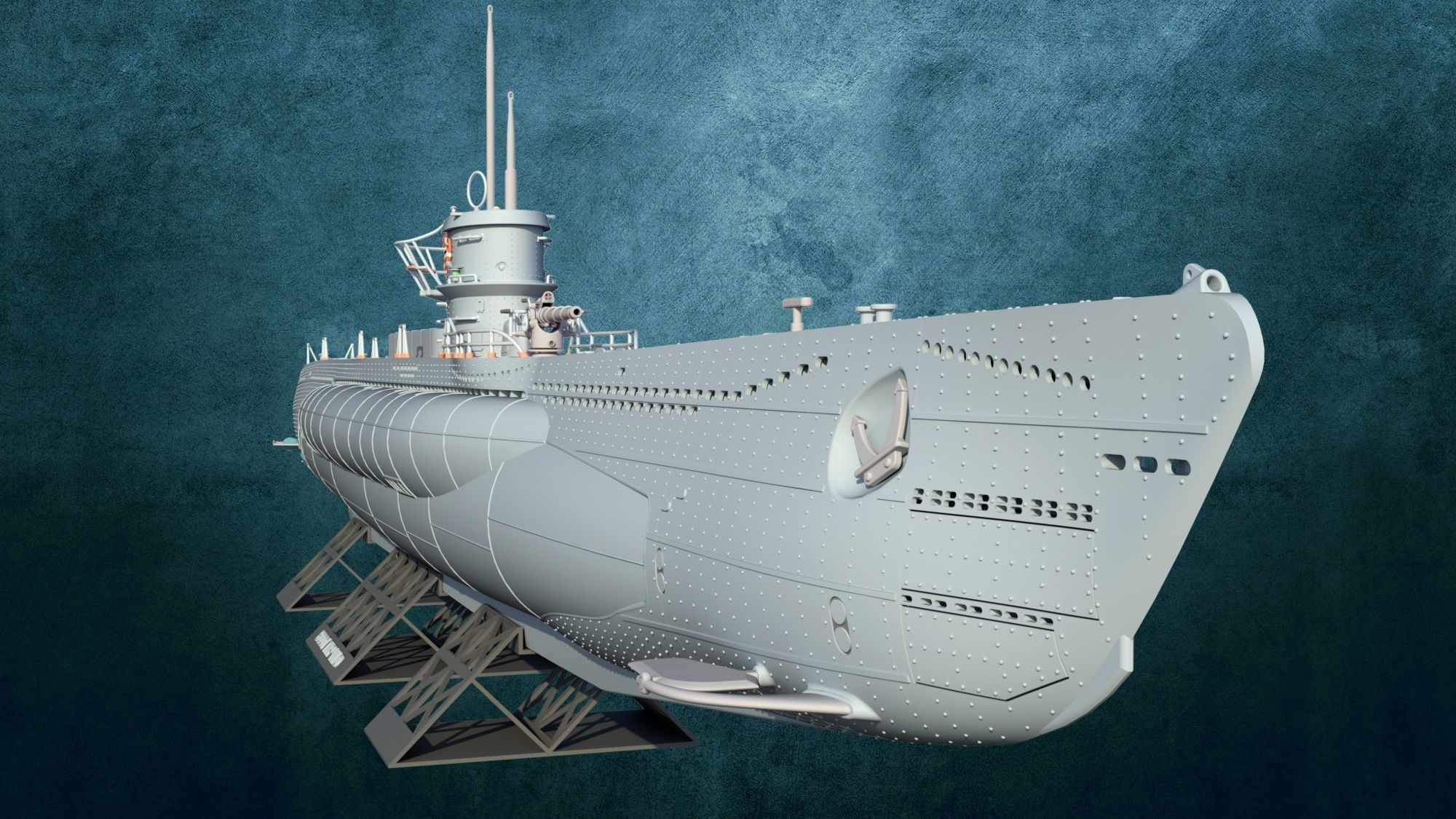 U-Boot TYP VII D 3D print model_2