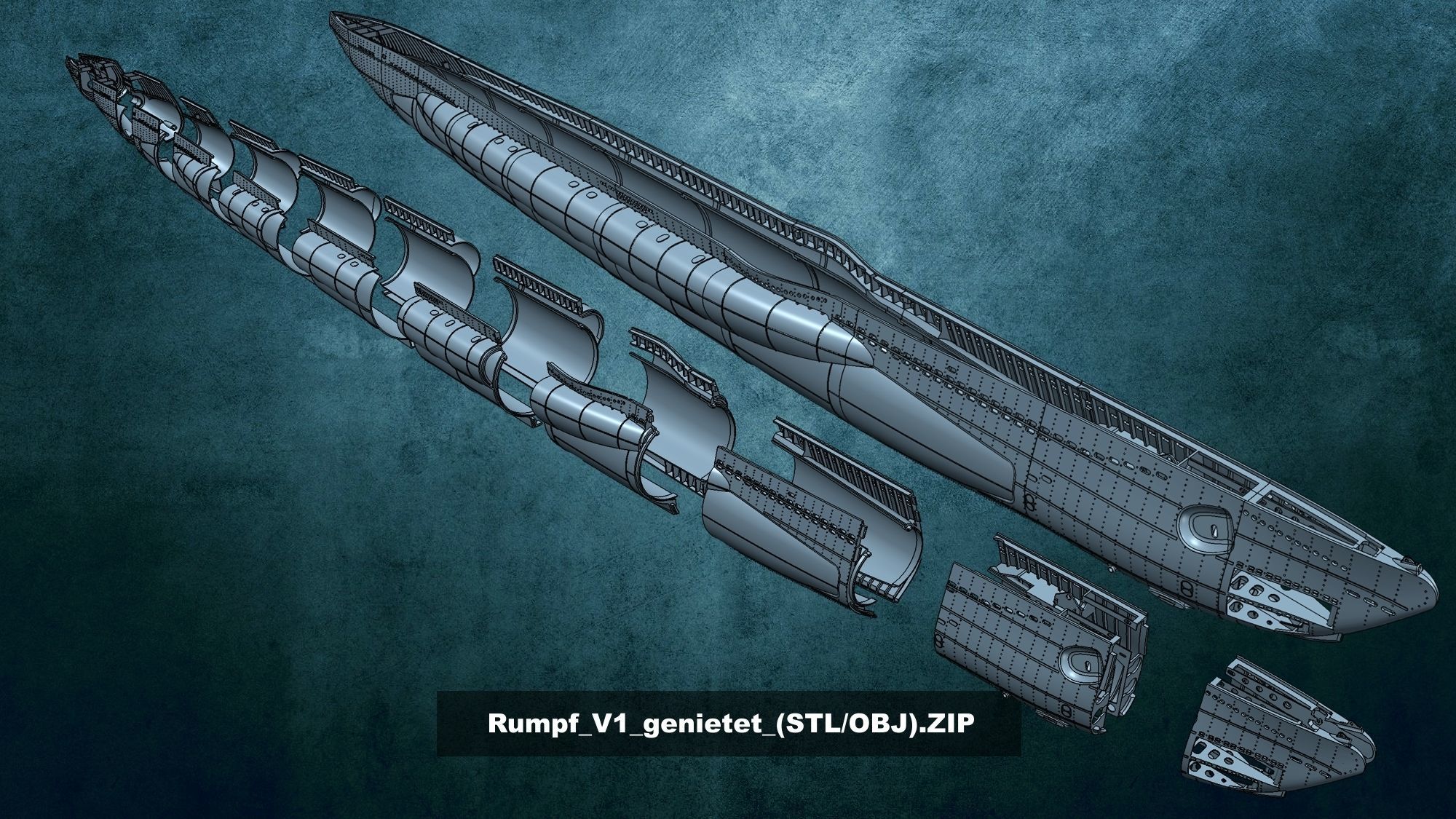 U-Boot TYP VII D 3D print model_18