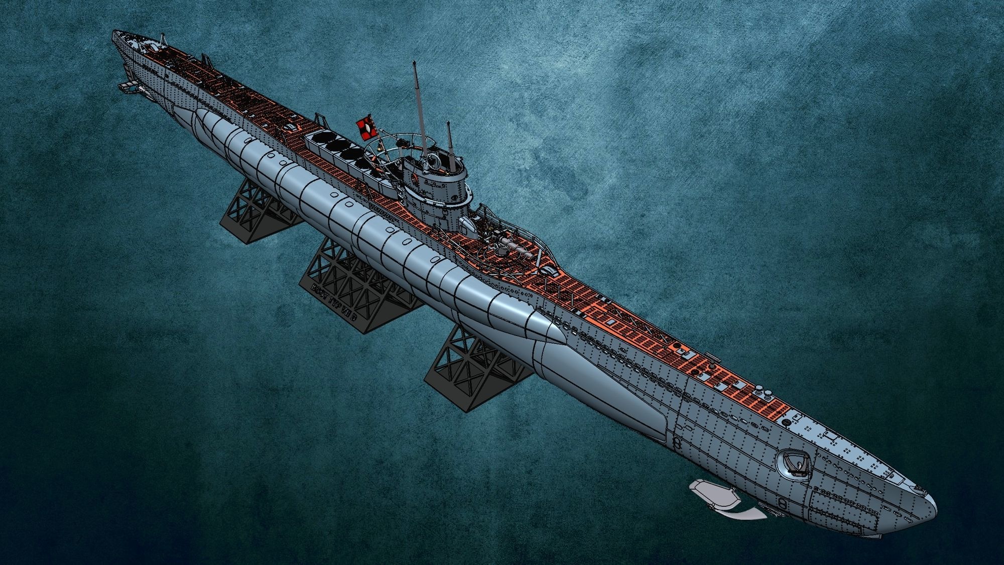 U-Boot TYP VII D 3D print model_16