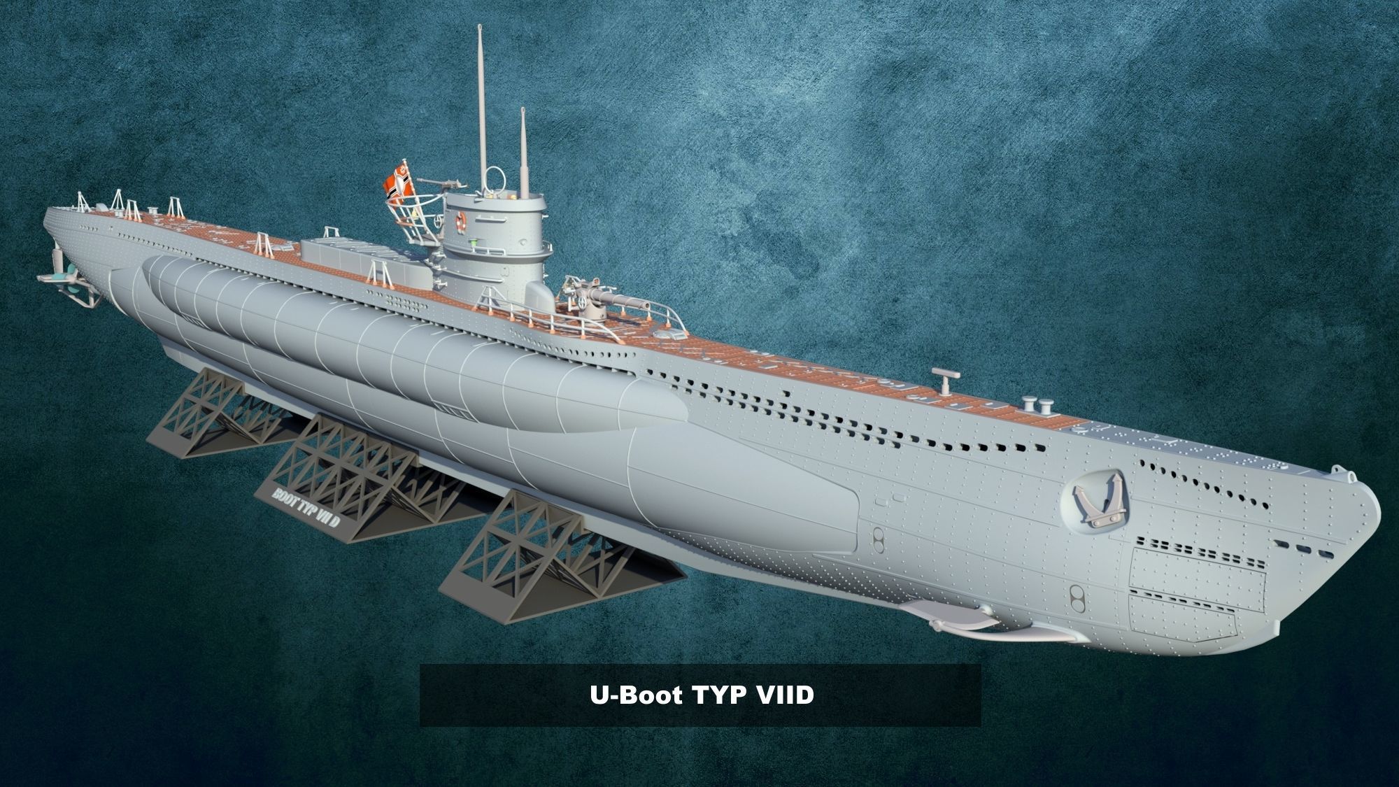 U-Boot TYP VII D 3D print model_6