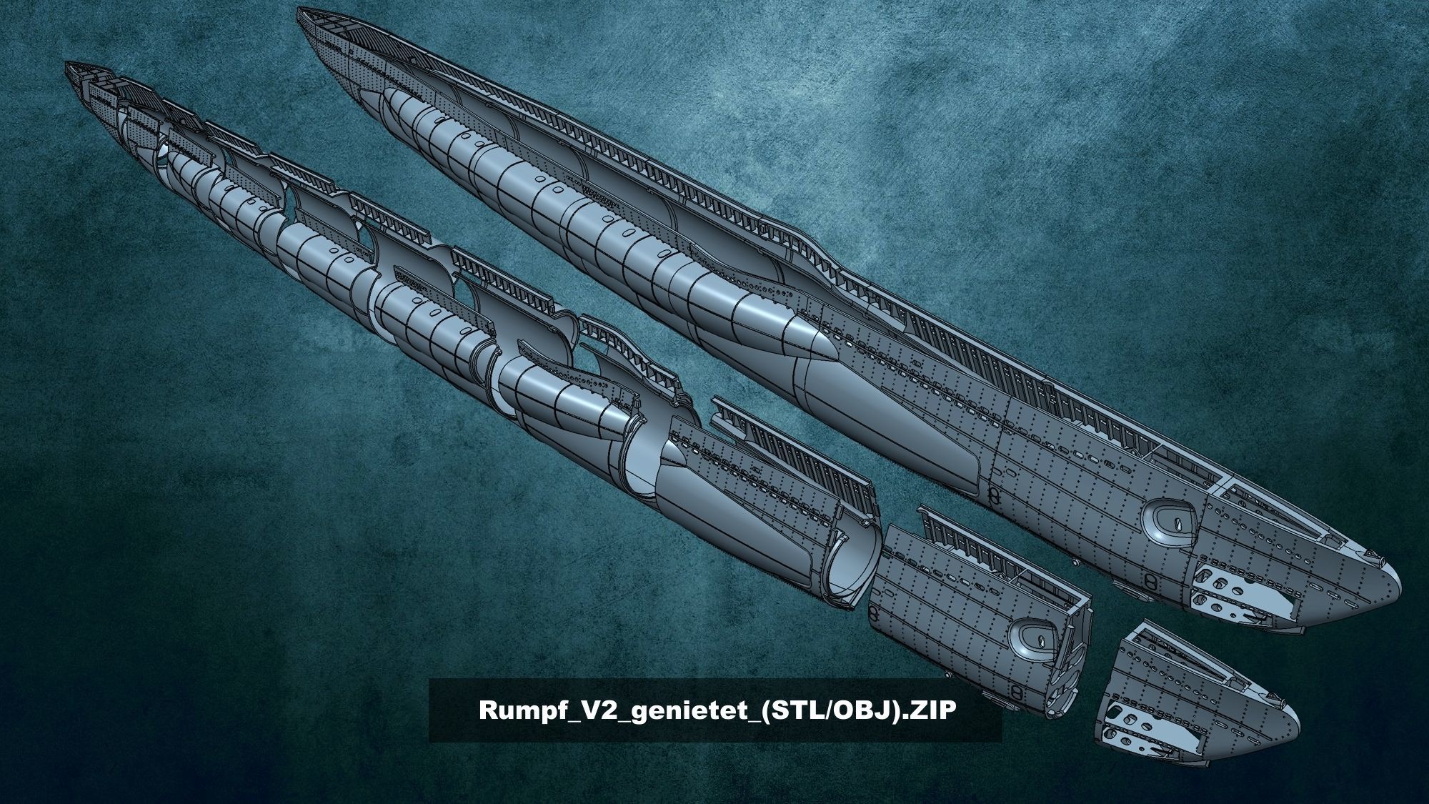 U-Boot TYP VII D 3D print model_22