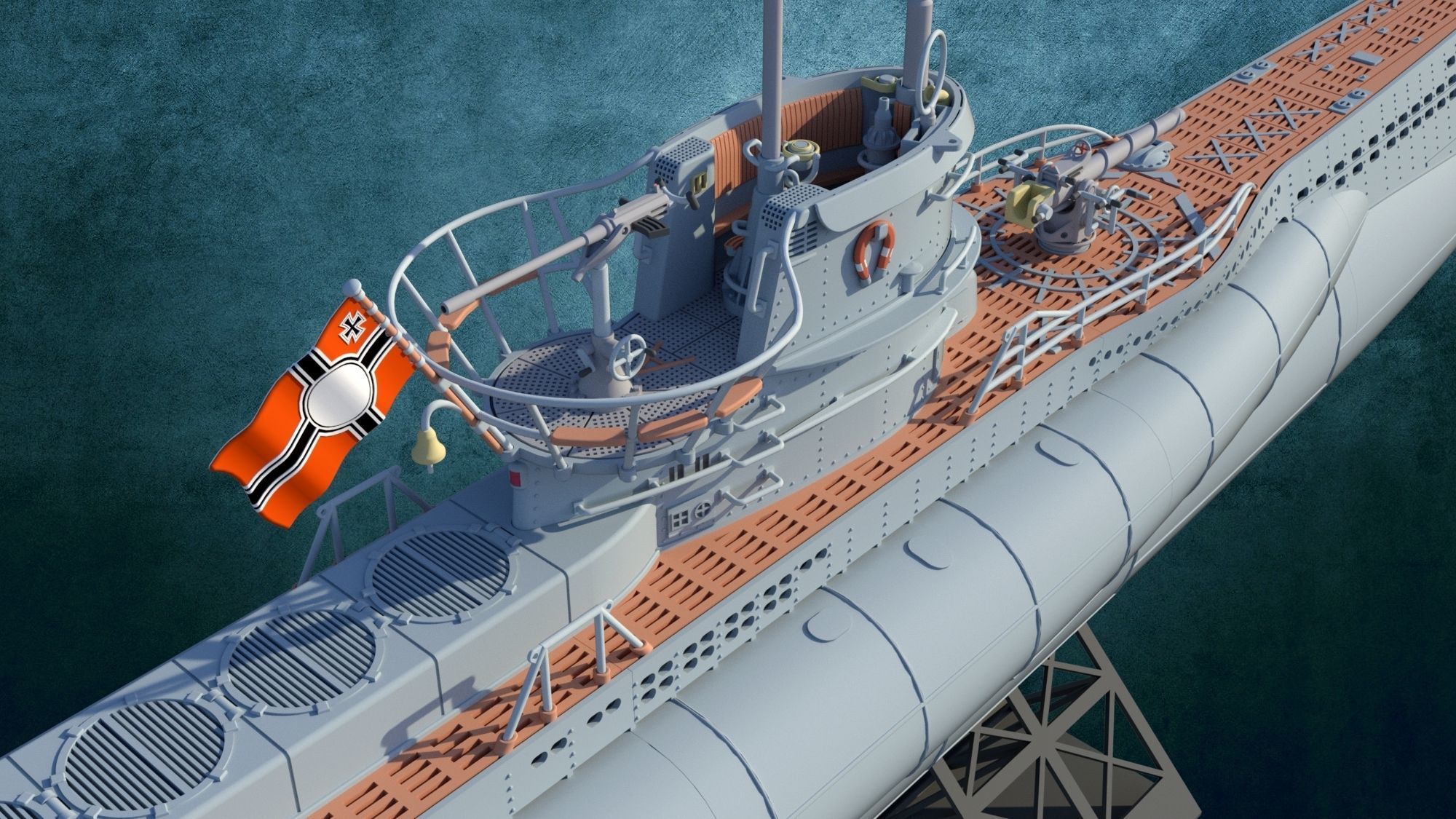 U-Boot TYP VII D 3D print model_7