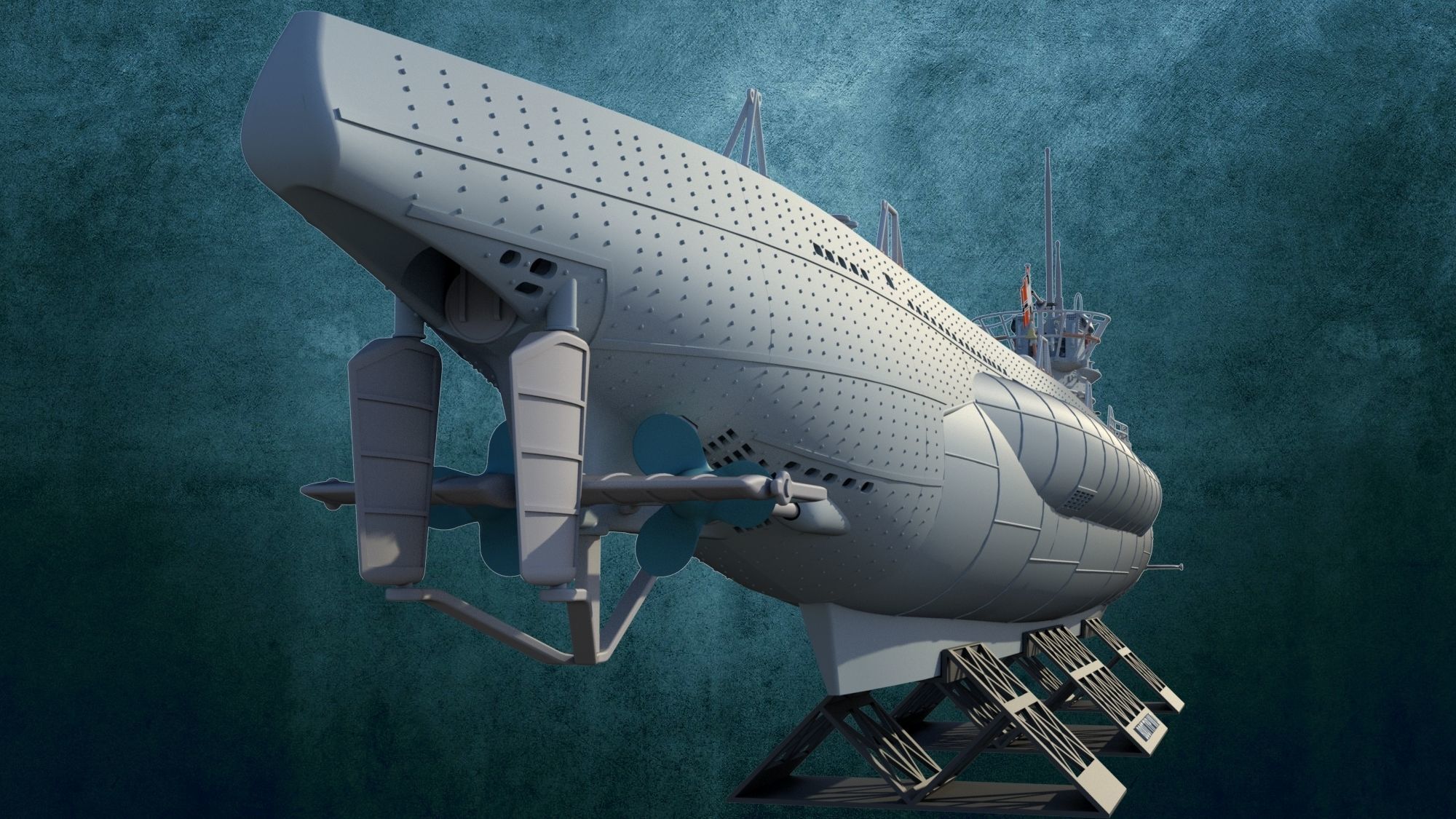 U-Boot TYP VII D 3D print model_4