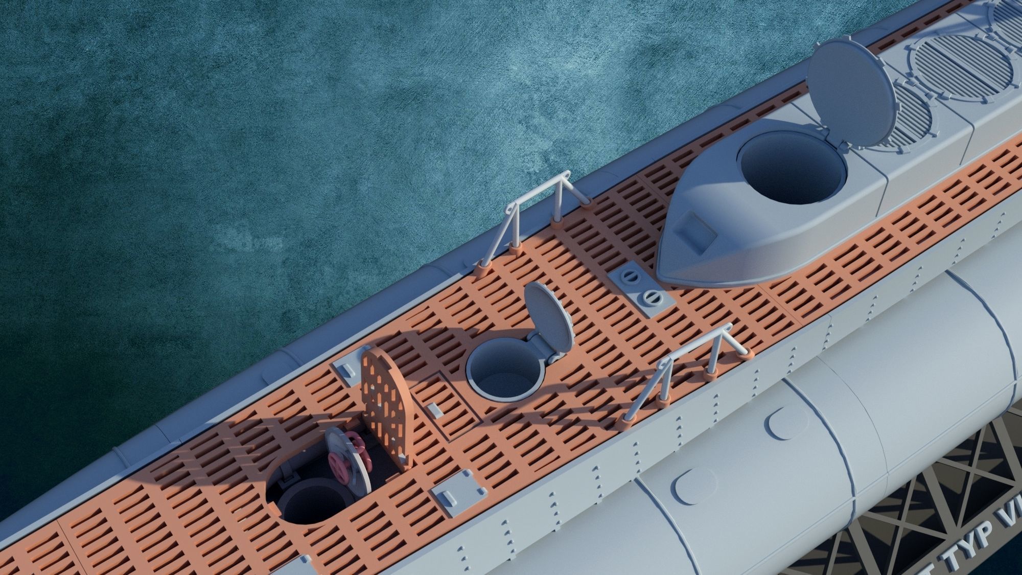 U-Boot TYP VII D 3D print model_8