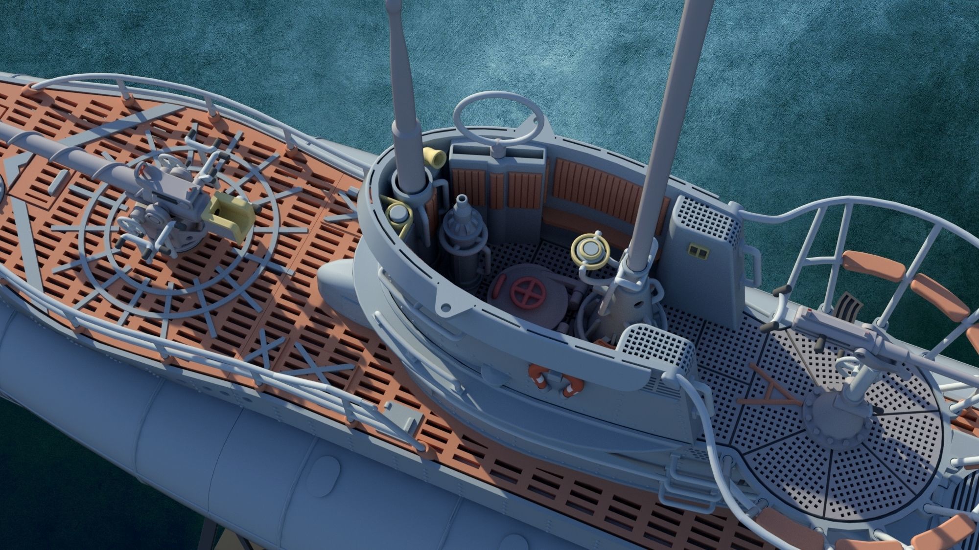 U-Boot TYP VII D 3D print model_12