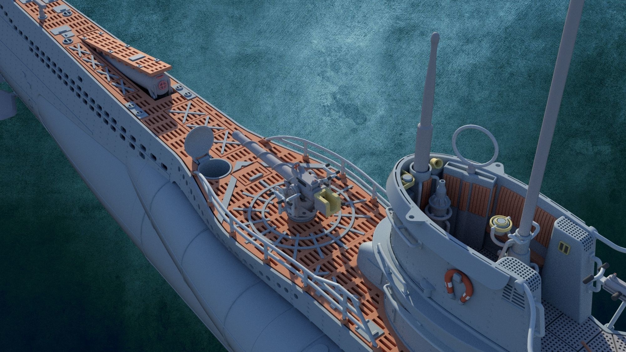 U-Boot TYP VII D 3D print model_13