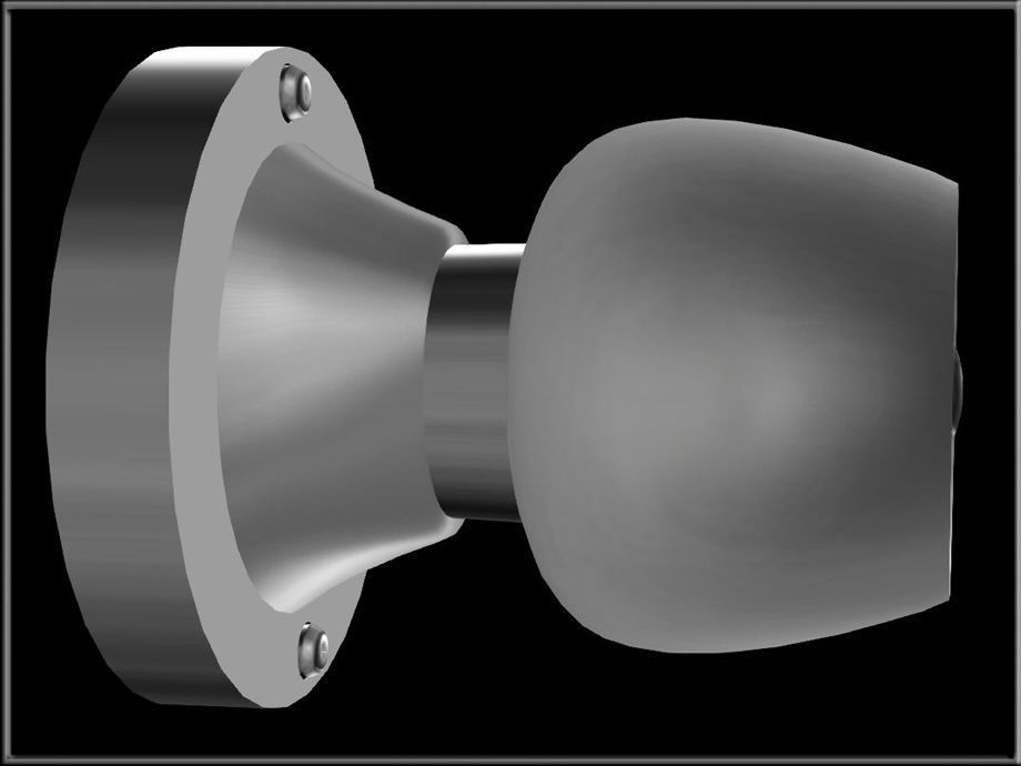 Door knob Low-poly 3D model_2