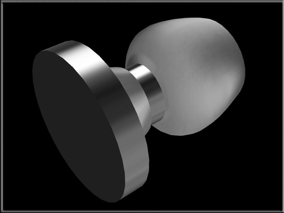 Door knob Low-poly 3D model_3