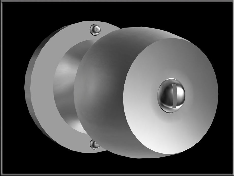 Door knob Low-poly 3D model_1
