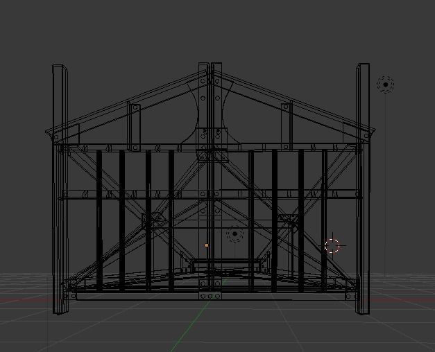 Belgian Gate Low-poly 3D model_3