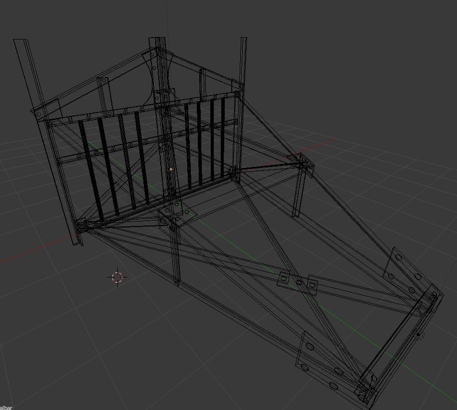 Belgian Gate Low-poly 3D model_4