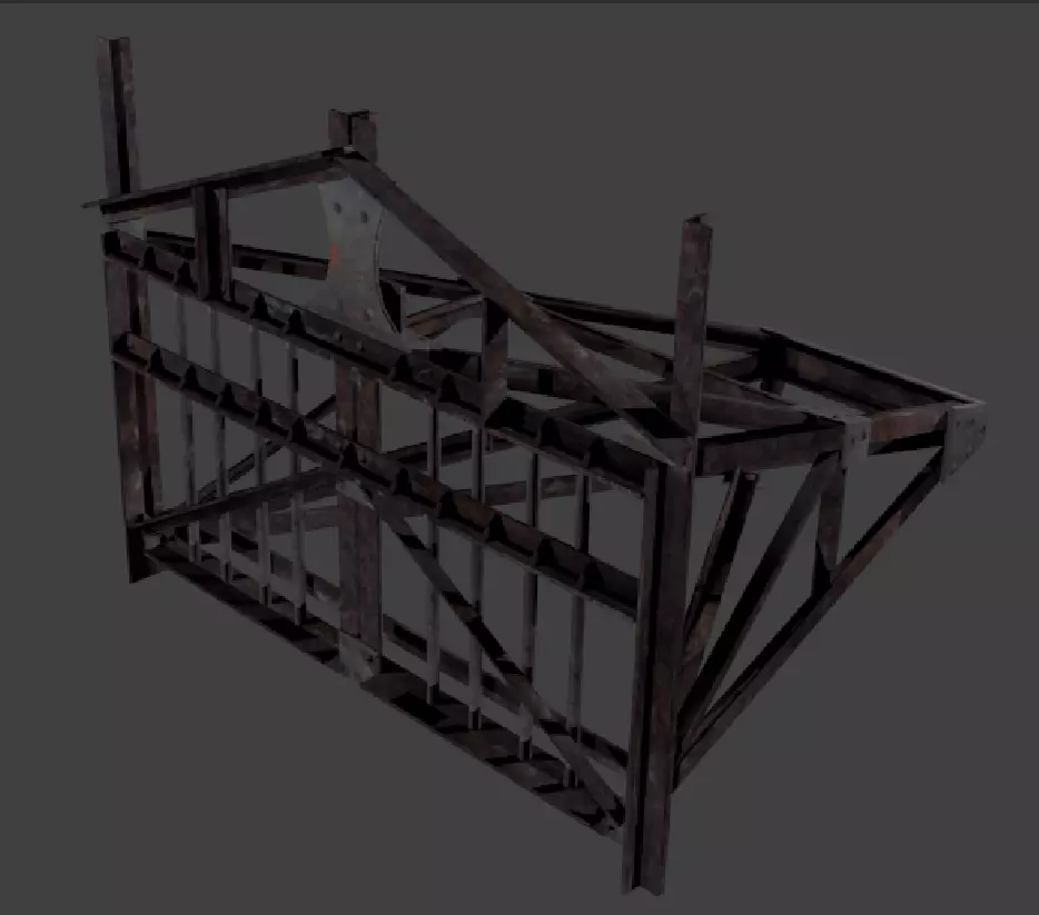 Belgian Gate Low-poly 3D model_0