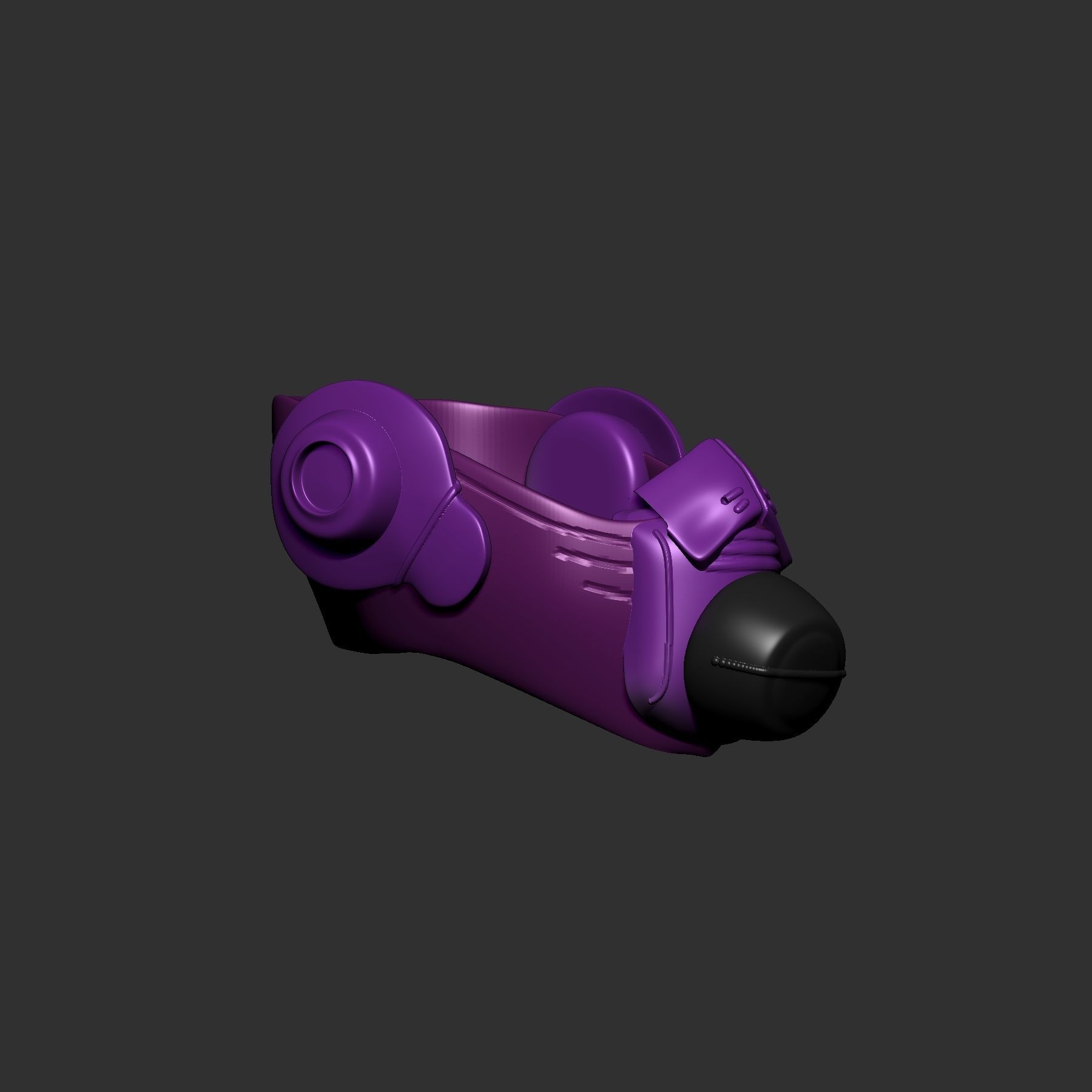 helmet high poly sculpt 3d printable  3D model_4