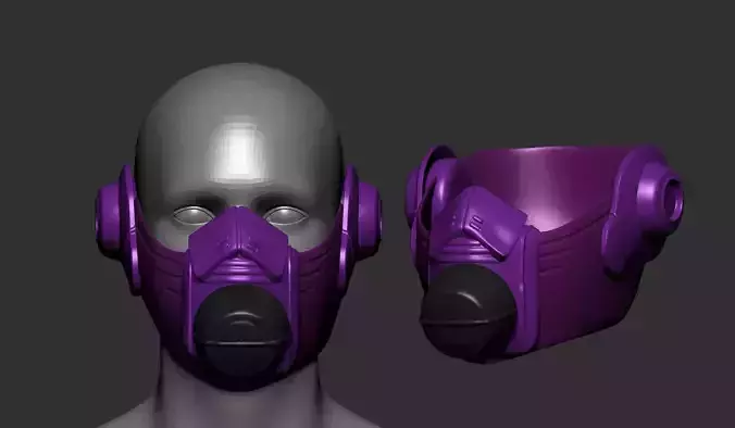 helmet high poly sculpt 3d printable 
