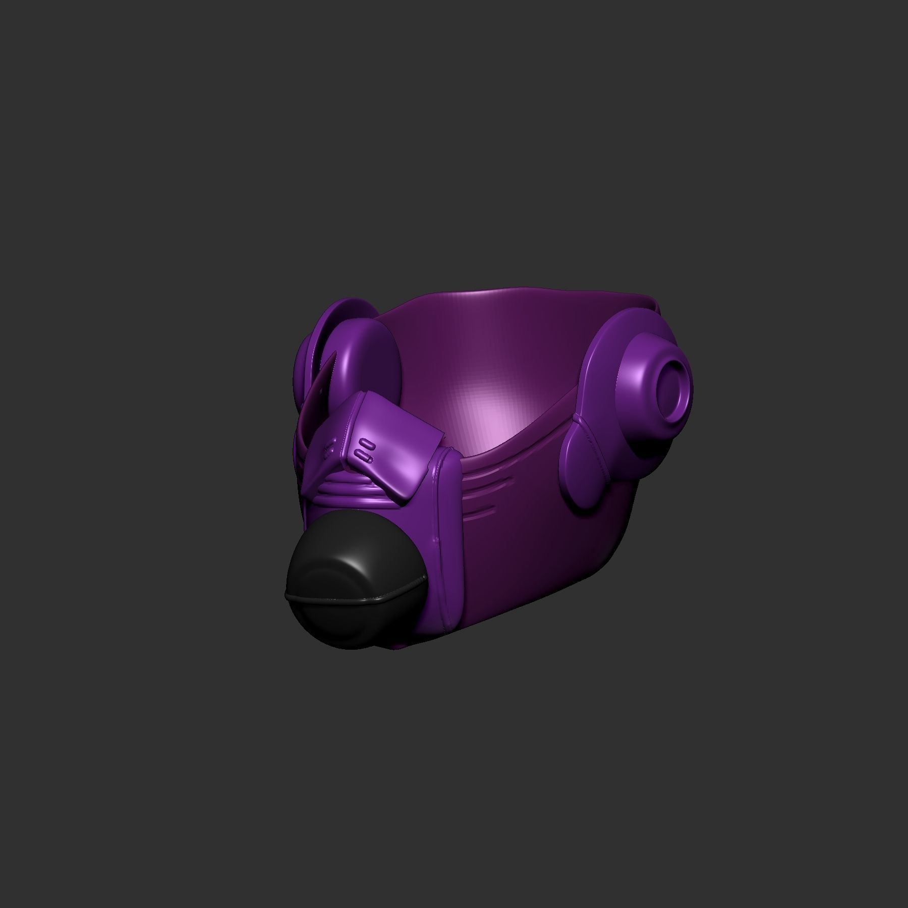 helmet high poly sculpt 3d printable  3D model_6