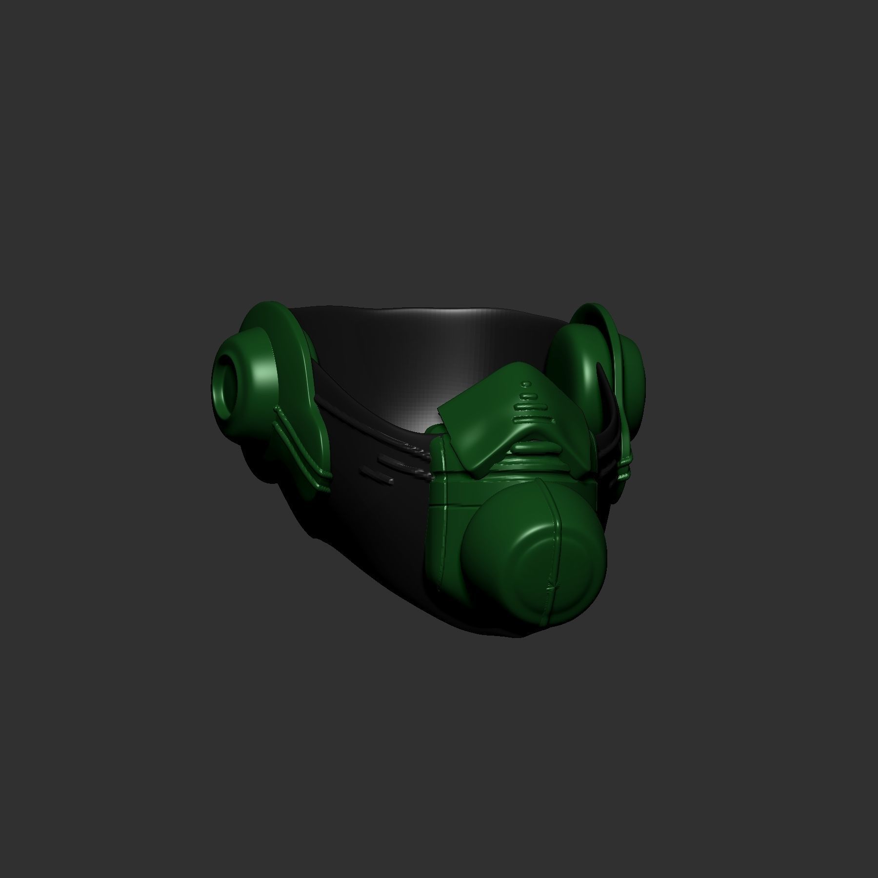 helmet high poly sculpt 3d printable 3D model_4