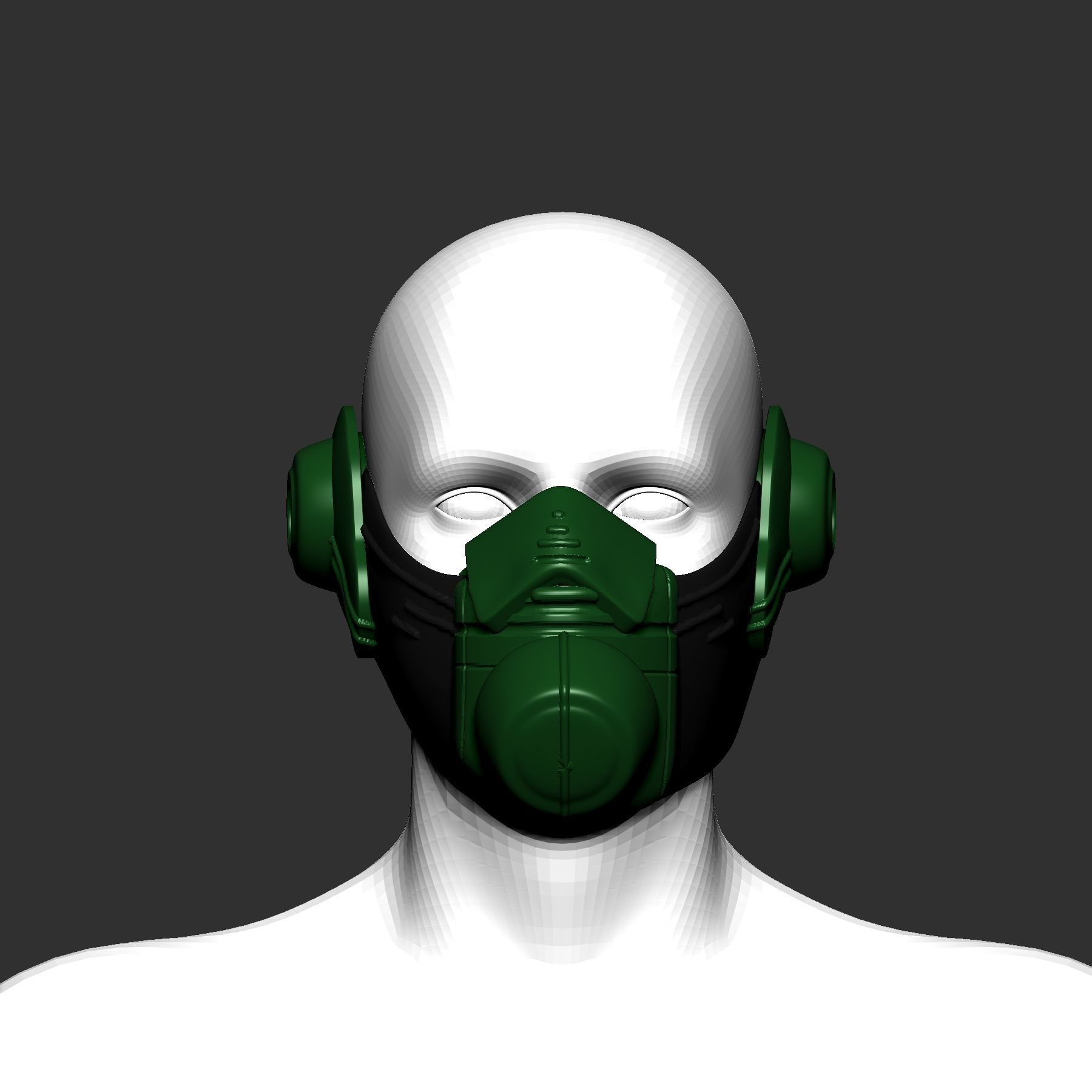 helmet high poly sculpt 3d printable 3D model_1