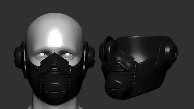 helmet high poly sculpt 3d printable 