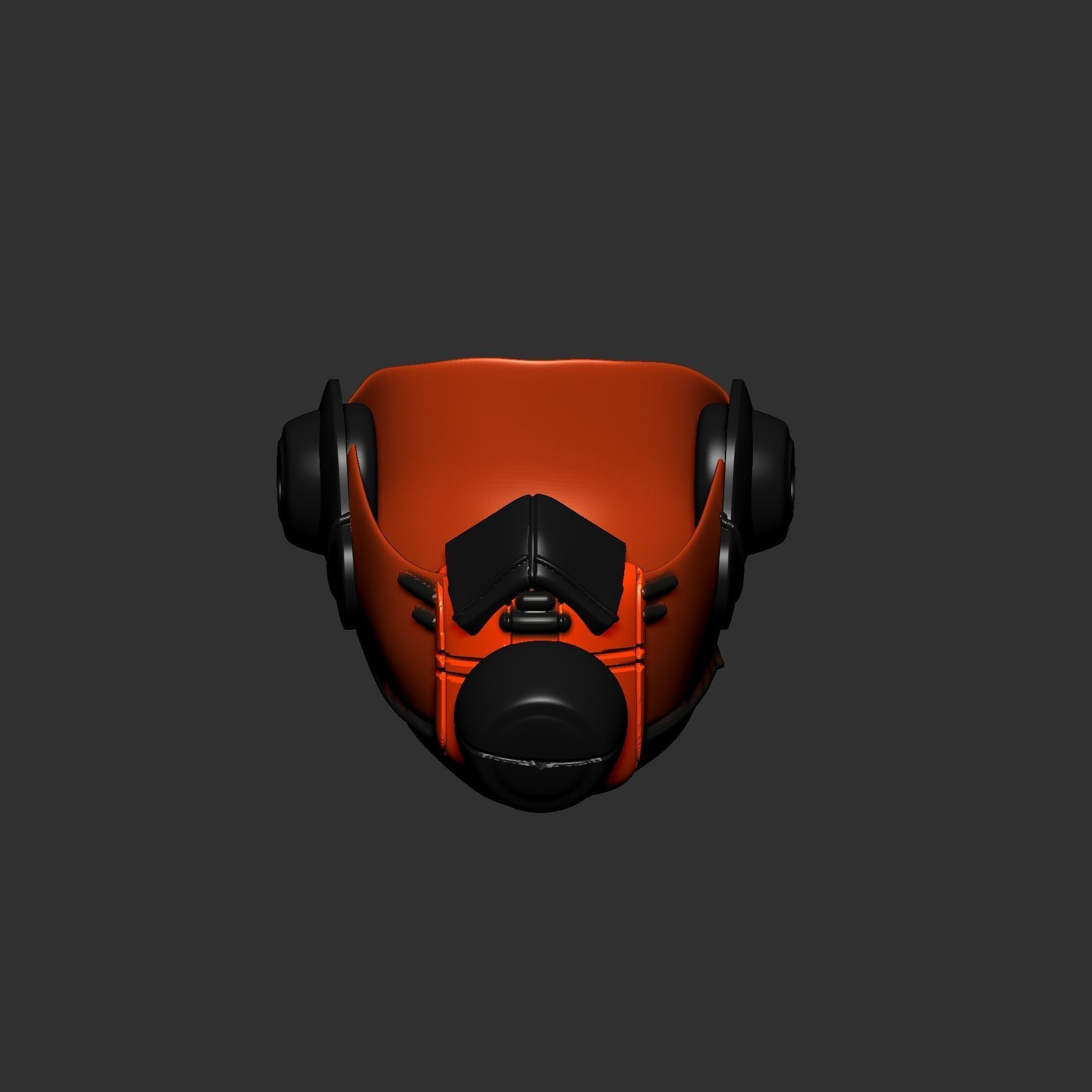 helmet high poly sculpt 3d printable 3D model_2