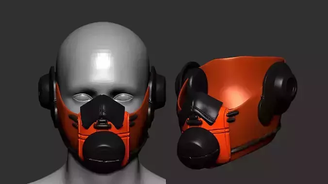 helmet high poly sculpt 3d printable 