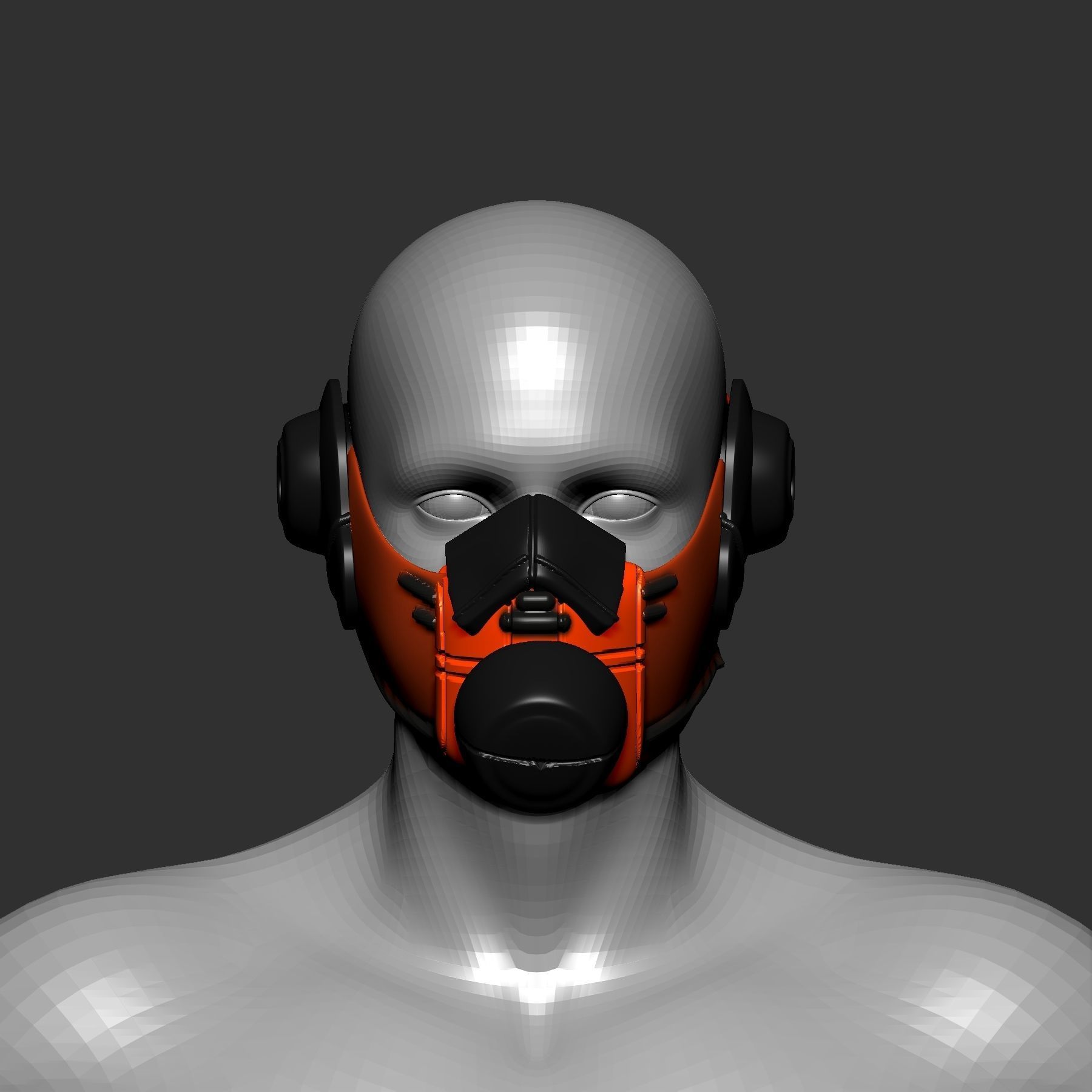 helmet high poly sculpt 3d printable 3D model_1