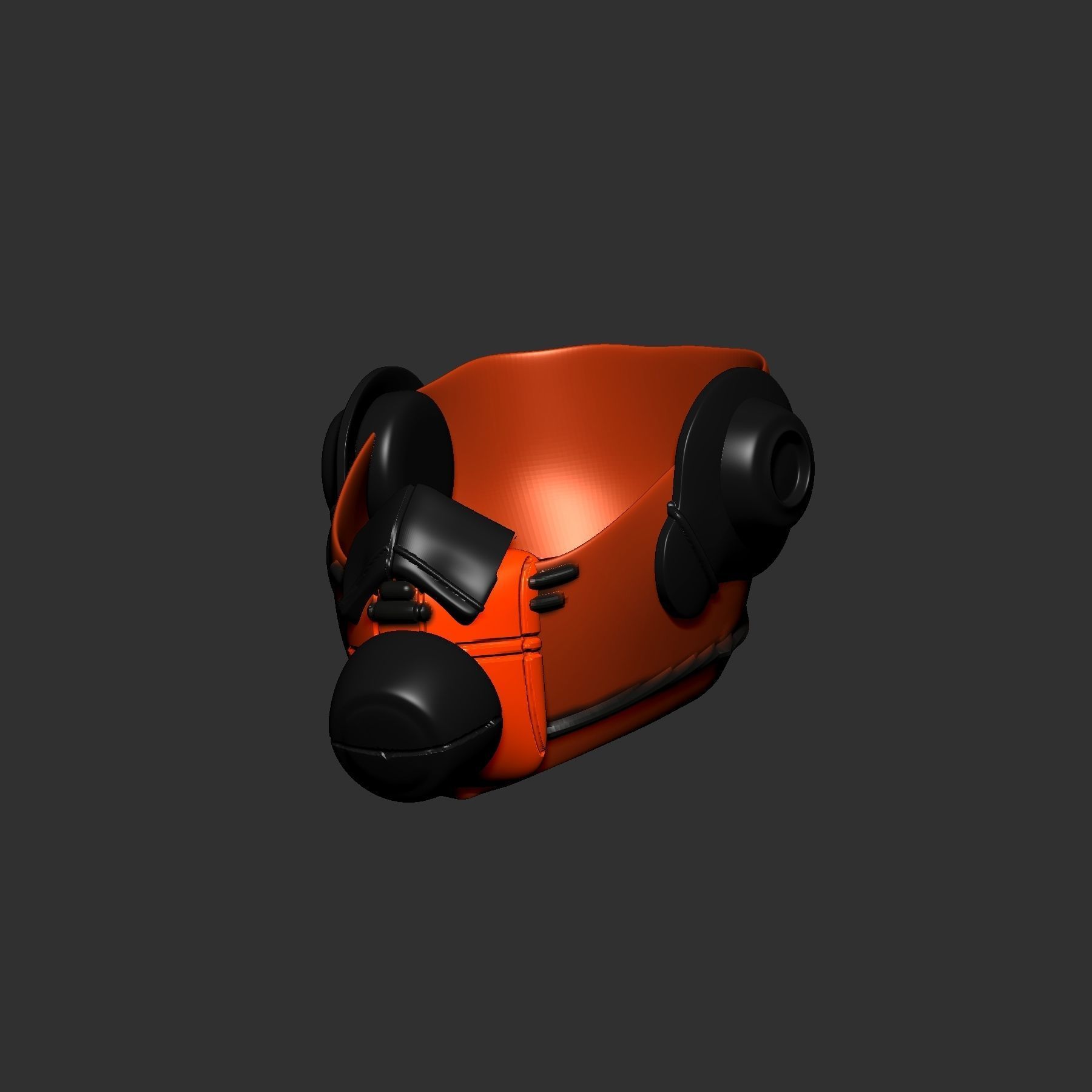 helmet high poly sculpt 3d printable 3D model_3