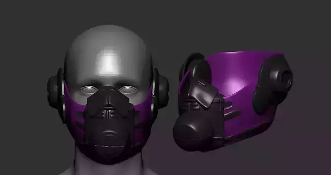helmet high poly sculpt 3d printable 
