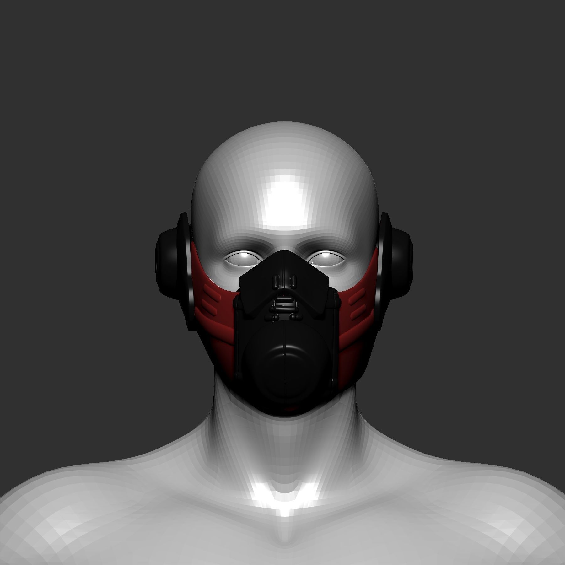 helmet high poly sculpt 3d printable 3D model_1