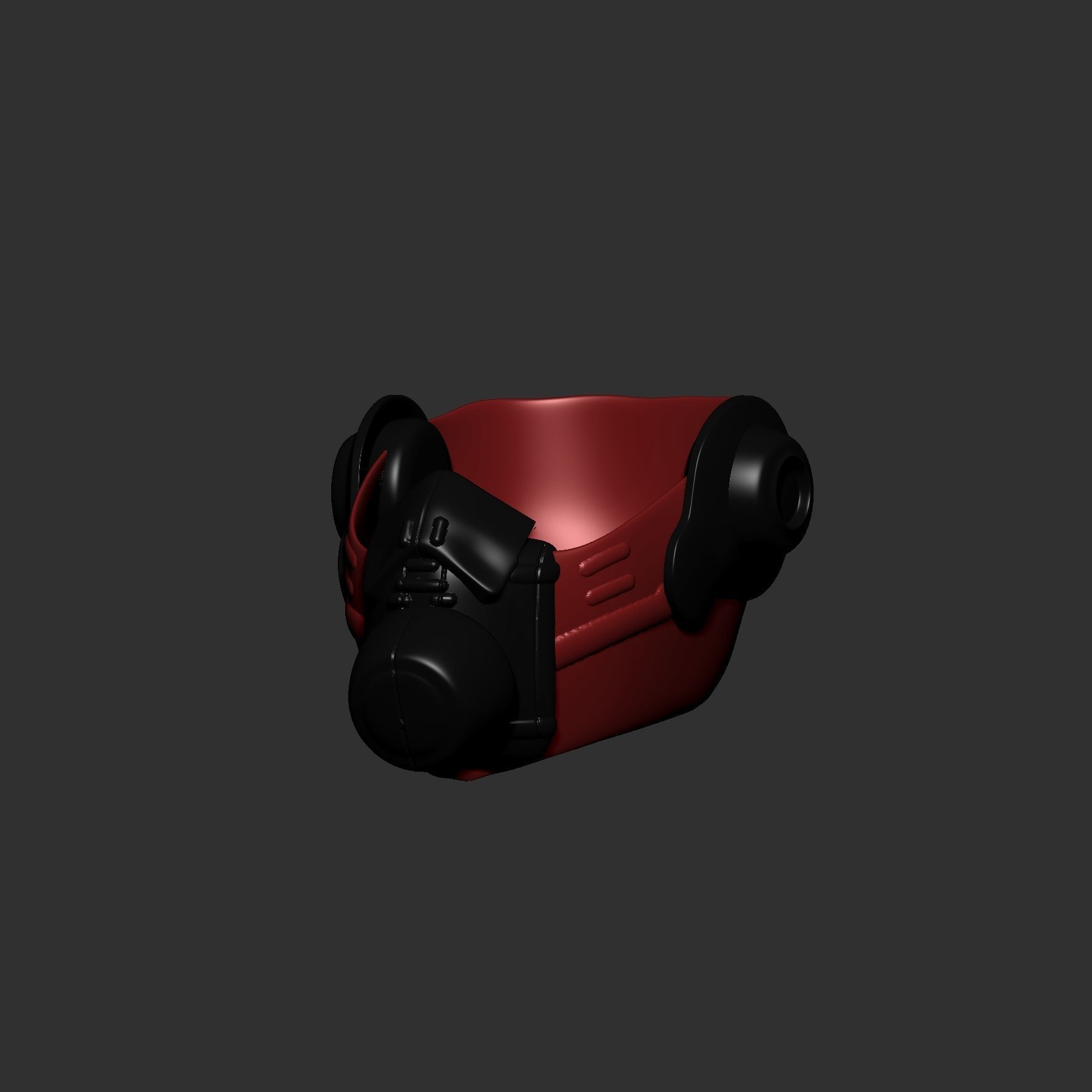 helmet high poly sculpt 3d printable 3D model_3